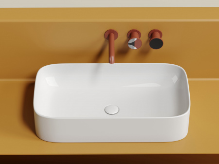 Фото раковина накладная ceramicanova element 70.5 см, цвет: белый cn6054