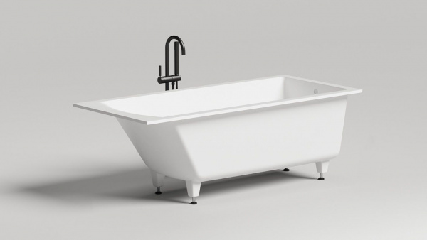 Фото ванна из искусственного камня salini cascata 180x80 см 104213g глянцевая
