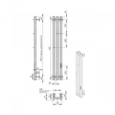 Фото электрический полотенцесушитель indigo style 3 pro 90/13 lspre90-13wmrt