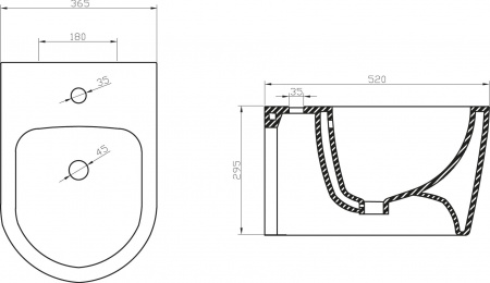 Фото биде подвесное belbagno marino 52 см bb105bh