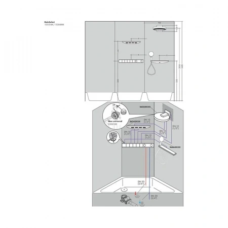 Фото термостатический смеситель для душа hansgrohe rainselect 15384670