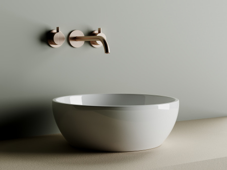 Фото раковина накладная ceramicanova element 41 см, цвет: белый cn6021