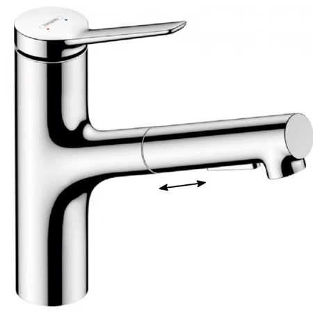 Фото смеситель для кухонной мойки hansgrohe zesis 74801000