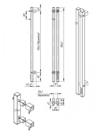 Фото электрический полотенцесушитель indigo style pro 90/8 lspre90-8gfmrt