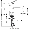 Фото смеситель для раковины hansgrohe rebris s 72584000