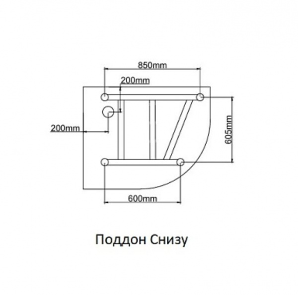 Фото душевое ограждение bandhours tulip new 810 l 180731221