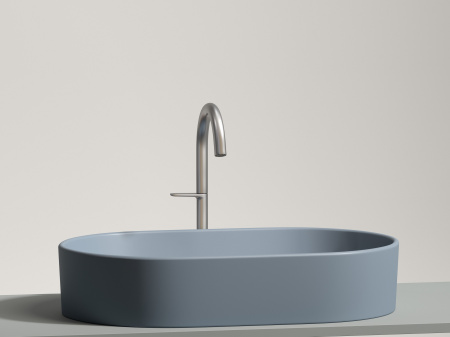 Фото раковина накладная ceramicanova element 60.8 см, цвет: серый cn6048mhl