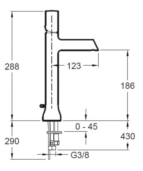 Фото смеситель для раковины jacob delafon toobi e8990-cp