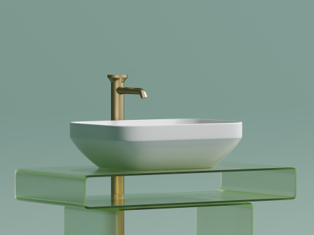 Фото раковина накладная ceramicanova element 50 см, цвет: белый cn6055mw