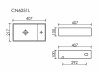 Фото раковина подвесная ceramicanova element 41.7 см, цвет: антрацит cn6051lmh
