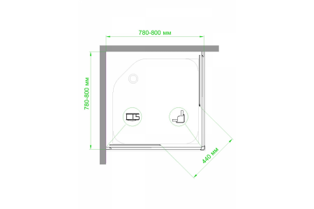 Фото душевое ограждение royal bath hpd rb80hpd-c-bl 80x80 см