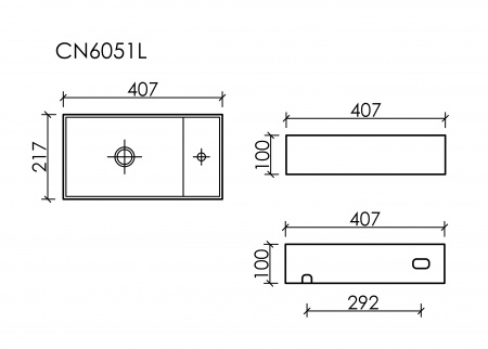 Фото раковина подвесная ceramicanova element 41.7 см, цвет: антрацит cn6051lmh