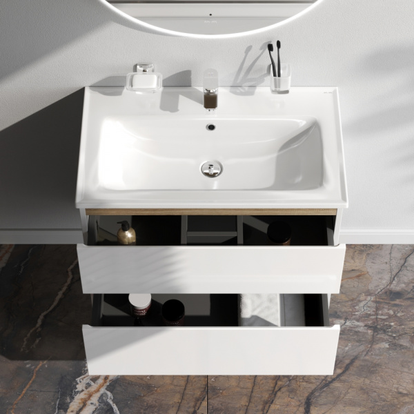 Фото тумба под раковину am.pm x-joy  80 см цвет: белый m85afhx0802wg