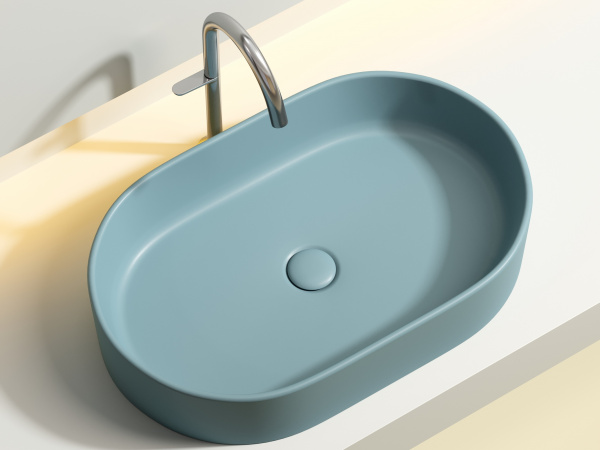 Фото раковина накладная ceramicanova element 60.8 см, цвет: зеленый cn6048mlg