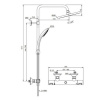 Фото душевая стойка ideal standard ceratherm t25 a7627aa термостатическая, цвет хром
