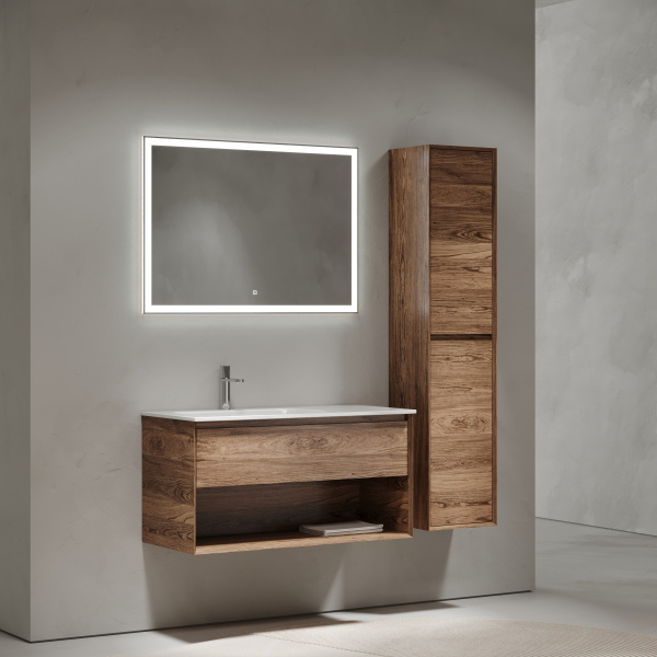 Фото тумба под раковину sancos marmi 2.0 100 см, цвет: дуб чарльстон mr2.0100lech
