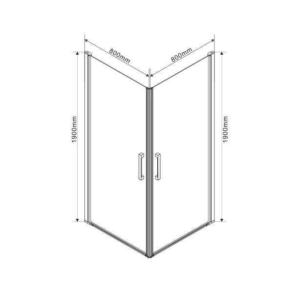 Фото душевой уголок vincea orta 80x80 см vss-1o8080cl