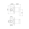Фото встраиваемый смеситель для душа webert coral co880101015