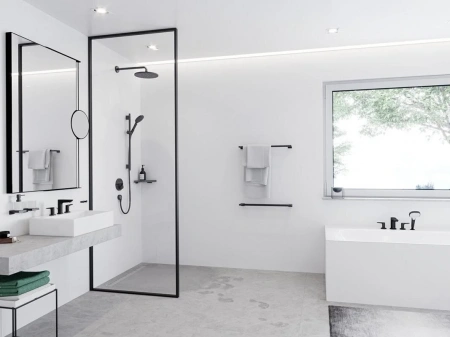 Фото термостатический смеситель для душа hansgrohe shower select s 15743670