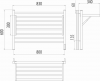 Фото электрический полотенцесушитель terminus горизонт п8 80x60 см 4670078543530