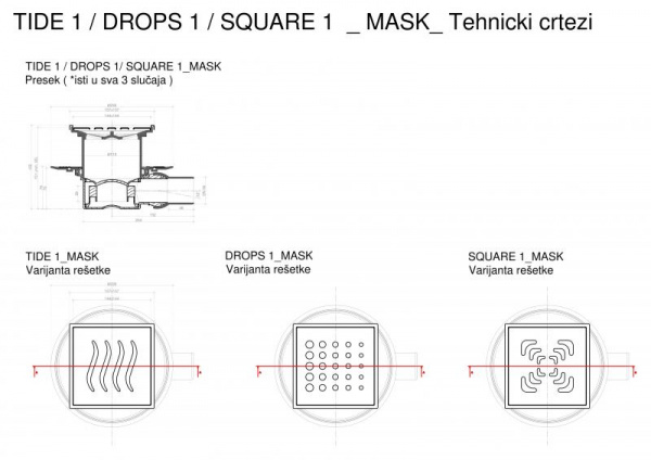 Фото трап точечный pestan confluo standard black glass 1 15*15 см 13000089