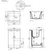 Фото раковина kerasan aquadom 60 см 029201*1
