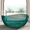 Ванна из полиэфирной смолы Abber Kristall 150x150 см AT9705Aquamarin бирюзовая