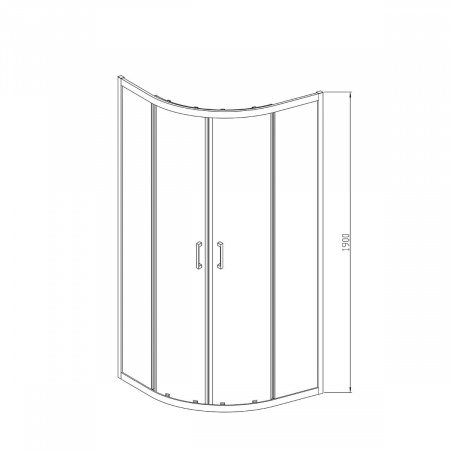 Фото душевое ограждение vincea alpha 80x80 см  vsq-3al800cl