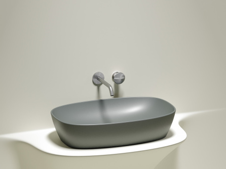 Фото раковина накладная ceramicanova element 60 см, цвет: антрацит cn6049mh