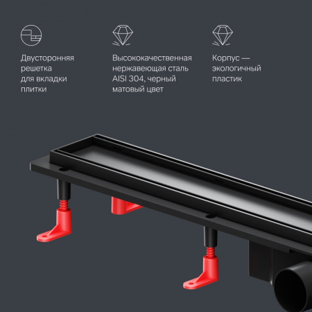 Фото душевой трап am.pm primeflow 80 см w02sc-u11-080-04bm