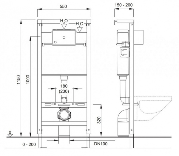 Фото унитаз с инсталяцией pestan fluenta set40006661aw