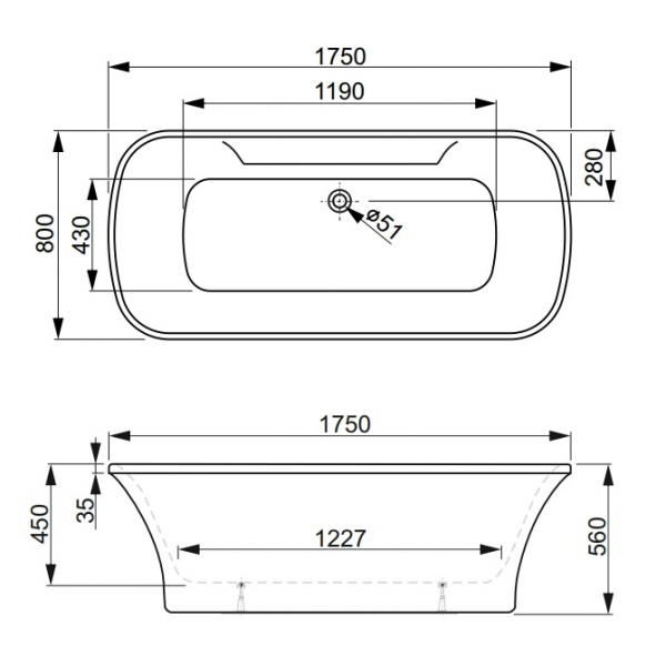 Фото акриловая ванна vagnerplast blanca wt 175x80 см