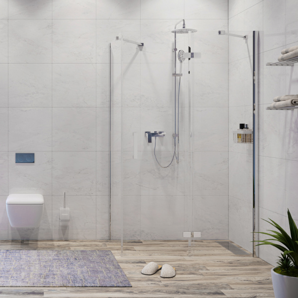 Фото душевое ограждение wasserkraft allerwhite 120x80 см 10h06rwhite