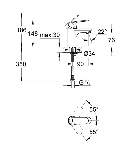 Фото смеситель для кухни grohe eurosmart cosmopolitan 32824000