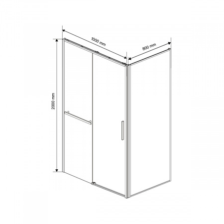 Фото душевое ограждение vincea slim soft 80x100 см  vsr-1ss8010clb