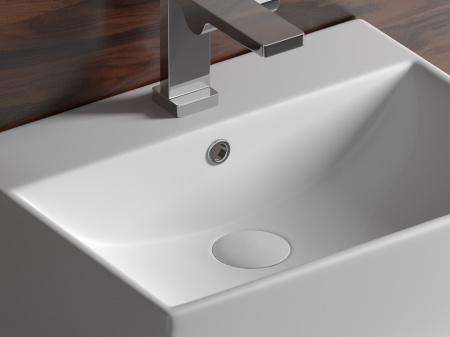 Фото раковина накладная ceramicanova element 50 см, цвет: белый cn6040
