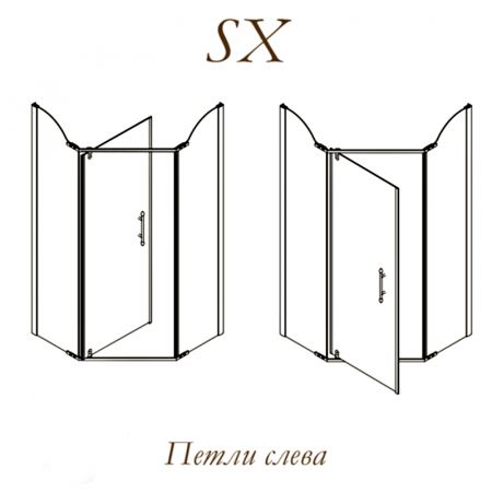 Фото душевое ограждение migliore diadema penta 100x100 см 24164