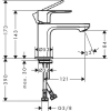 Фото смеситель для раковины hansgrohe rebris e 72554670