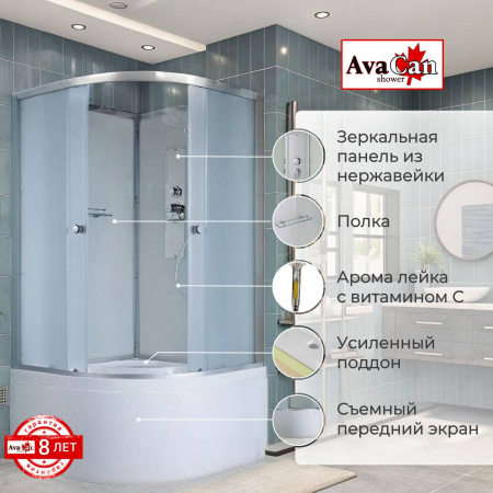 Фото душевая кабина avacan d5090n 90x90 см без крыши