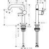 Фото смеситель для раковины hansgrohe tecturis s 73341700