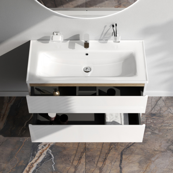 Фото тумба под раковину am.pm x-joy  100 см цвет: белый m85afhx1002wg