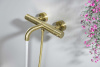 Фото термостатический смеситель для ванны акватек европа aq1343bg,цвет: золото