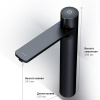 Фото смеситель для раковины am.pm x-joy black edition f85a92522