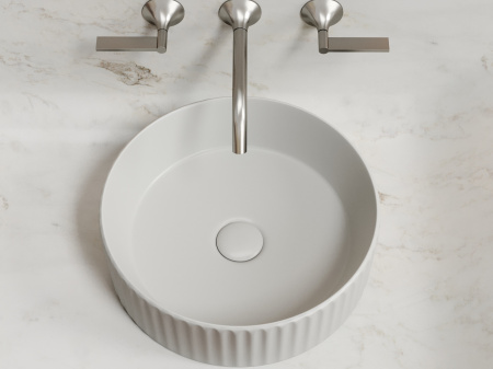 Фото раковина накладная ceramicanova element 36 см, цвет: серый cn6057msg