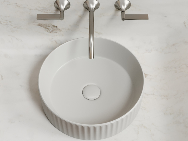 Фото раковина накладная ceramicanova element 36 см, цвет: серый cn6057msg