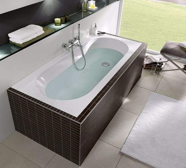 Фото акриловая ванна villeroy & boch oberon 160x75 см ubq160obe2v-01