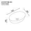 Фото раковина накладная aet elite oval 55 см, цвет: черный матовый l616t0r0v0105