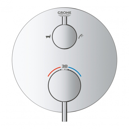 Фото встраиваемый термостатический смеситель для ванны grohe atrio new 24138003, цвет: хром
