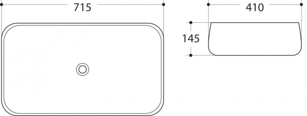 Фото раковина накладная art&max am-78101 71,5 см