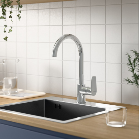 Фото смесители для кухни vitra flow soft a43419exp цвет хром